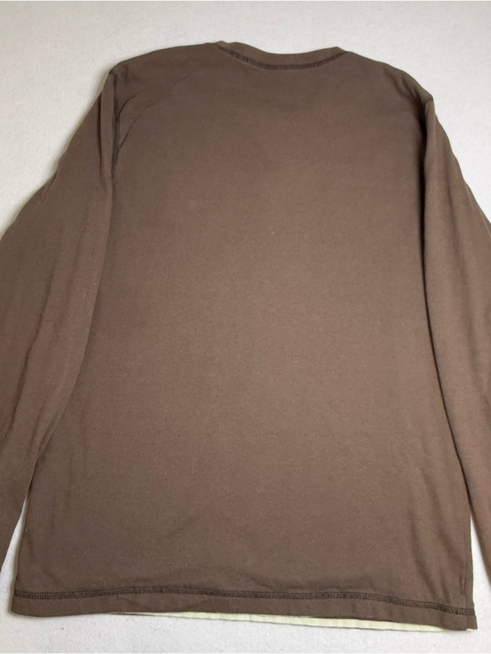Vintage Quiksilver Shirt Men Large Long Sleeve Graphic Y2K Brown Heavy Layered - Picture 3 of 9